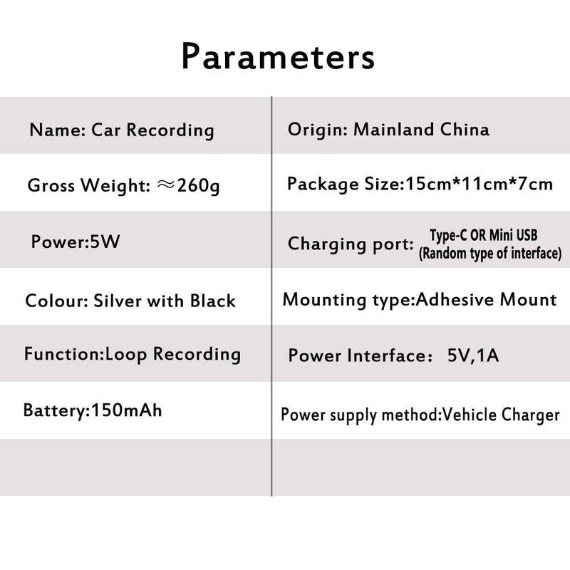 Front & Inside Car Dashcam