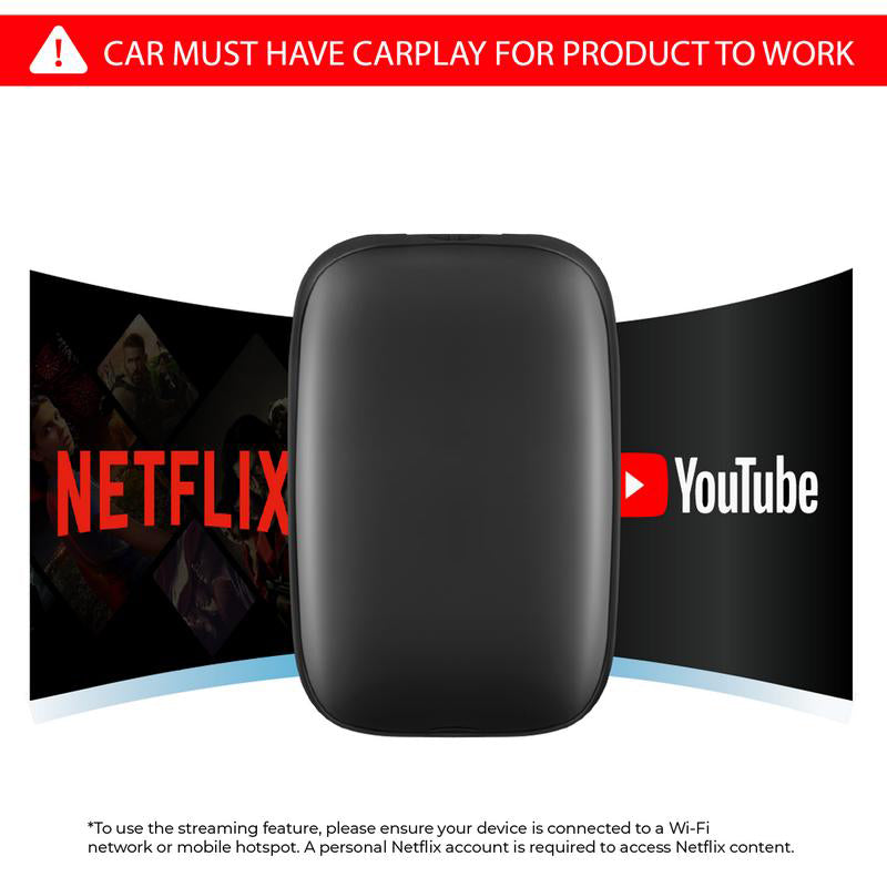 Auto CarPlay Adapter - Wi-Fi and Bluetooth Connectivity, For iPhone & Androids