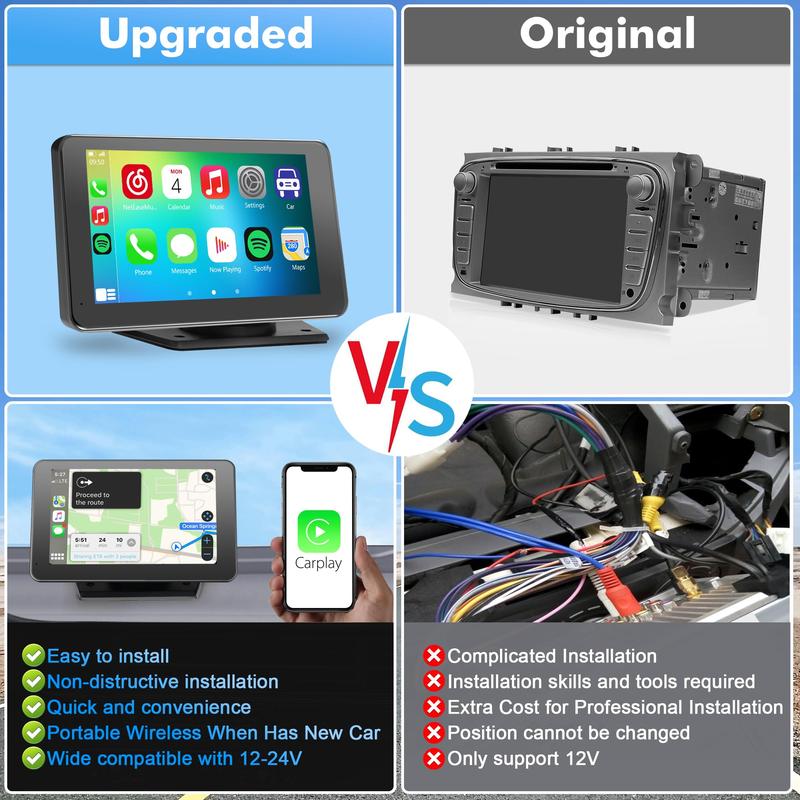 Upgraded Car Wireless CarPlay Screen for Andriod & Iphone